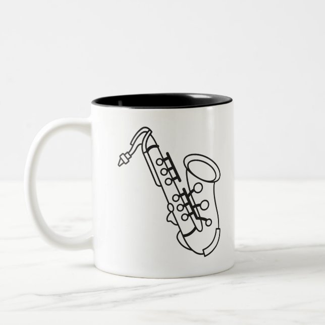 Tasse 2 Couleurs Saxophone (Gauche)