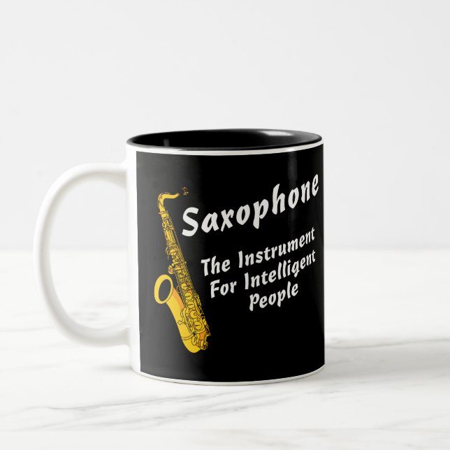 Tasse 2 Couleurs Saxophone intelligent (Gauche)