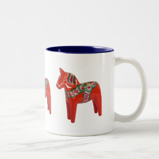 Tasse 2 Couleurs Scandinave de cheval de Dala de Suédois