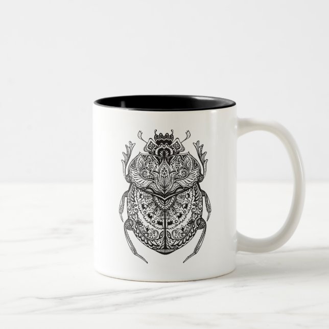 Tasse 2 Couleurs Scarabée africain Zendoodle (Droit)