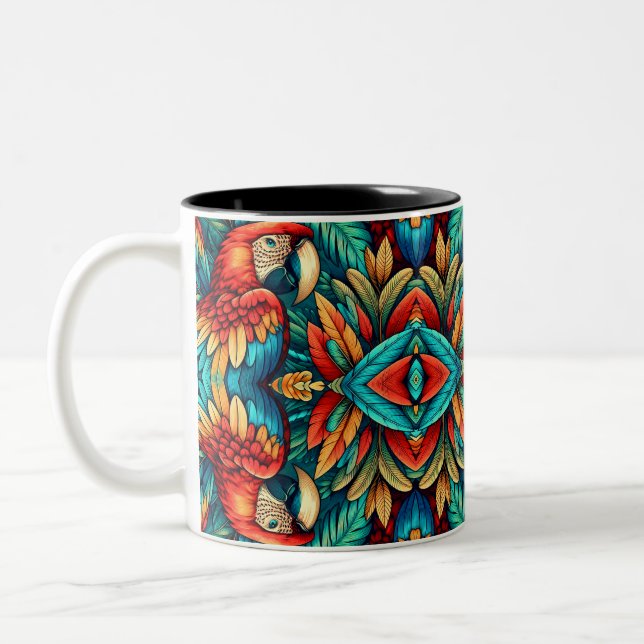 Tasse 2 Couleurs Scarlet Macaws (Gauche)