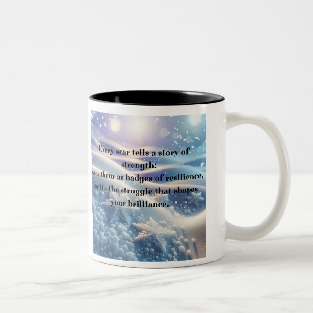 Tasse 2 Couleurs Scars Into Scars - Resilience Affirmation Art (Droit)