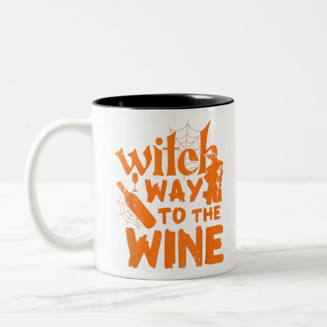 Tasse 2 Couleurs Scary Funny Cute Halloween (Gauche)