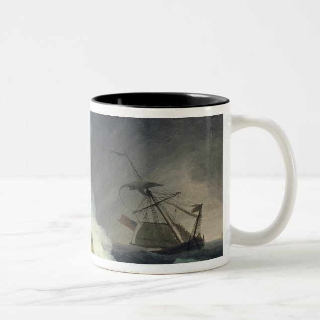 Tasse 2 Couleurs Scène côtière dans une tempête, 1782 (Droit)