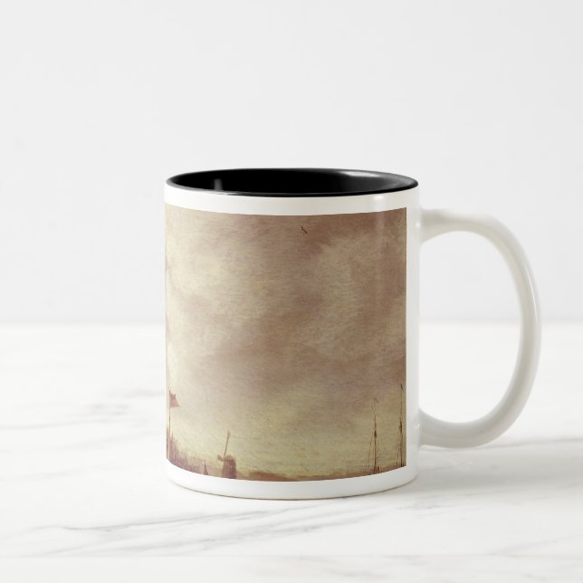 Tasse 2 Couleurs Scène de rivière et de ville (Droit)