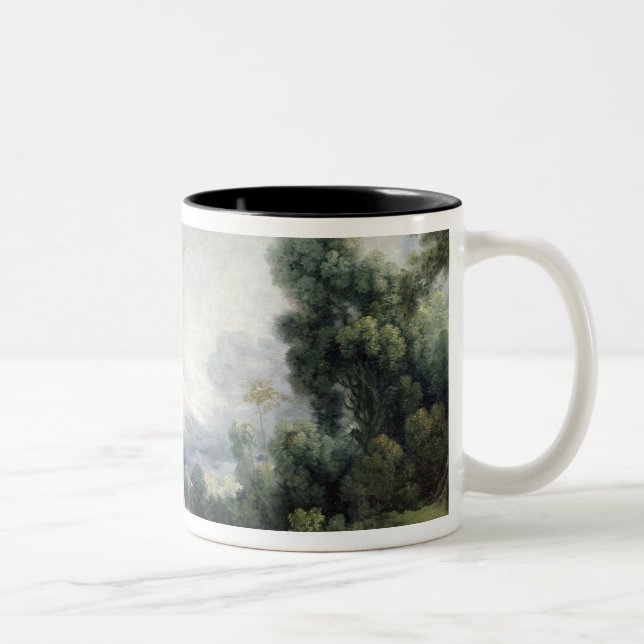 Tasse 2 Couleurs Scène pastorale, ou jeune berger dans un paysage (Droit)