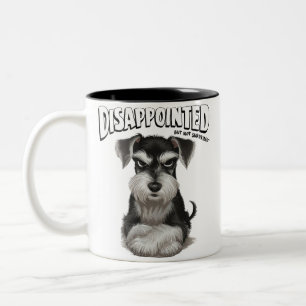 Tasse 2 Couleurs Schnauzer miniature déçu