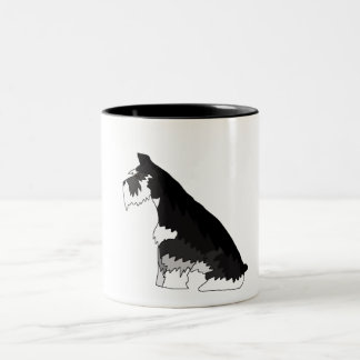Tasse 2 Couleurs Schnauzer noir et argenté