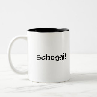 Tasse 2 Couleurs Schoggi ! Chocolat suisse avec drapeau
