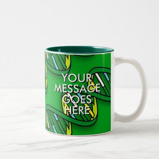 Tasse 2 Couleurs Science ADN personnalisée (Droit)