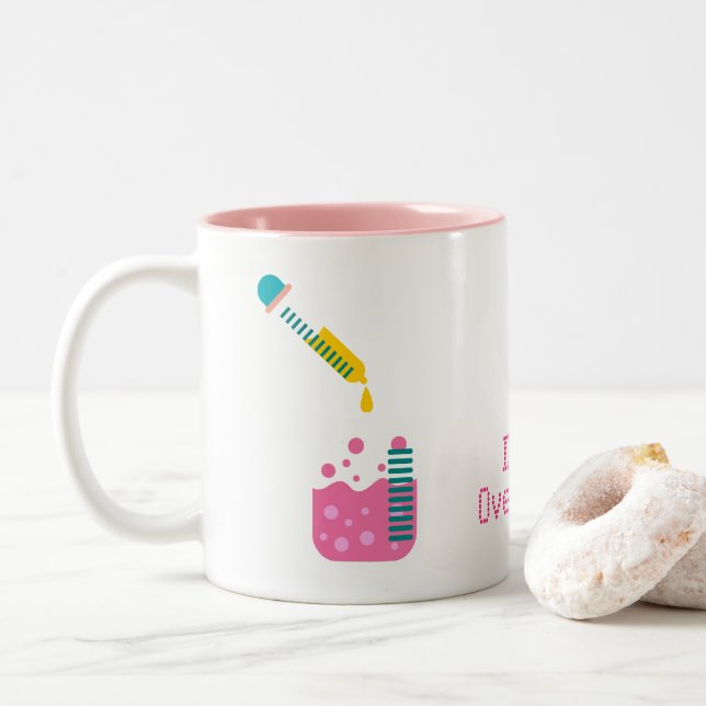 Tasse 2 Couleurs Science chimie équipement scientifique mignon (Avec donut)