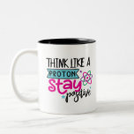 Tasse 2 Couleurs Science Je Pense Comme Un Proton Typographie Moder<br><div class="desc">Ce design moderne comporte le texte "Je pense comme un proton" dans la typographie colorée #science #physique #proton #proton #sayings #café #cafeemugs #cafeelover #coffeelover #coffeelove #mugs #drinkware #cuisine #diner #home</div>