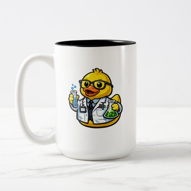Tasse 2 Couleurs Scientifique Canard en Caoutchouc (Gauche)