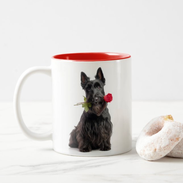 Tasse 2 Couleurs Scottie Amour (Avec donut)