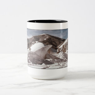 Tasse 2 Couleurs Sculpture sur neige Sun Valley Idaho en ours blanc
