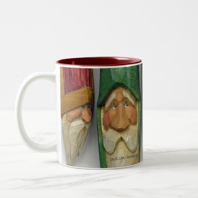 Tasse 2 Couleurs Sculptures sur bois en Père Noël (no. 0701) (Gauche)