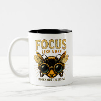 Tasse 2 Couleurs Se concentrer comme une abeille | Drôle d'abeille 