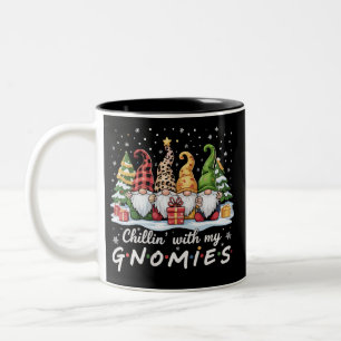Tasse 2 Couleurs Se détendre avec mes amis de Noël en famille Gnome