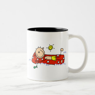 Tasse 2 Couleurs Se détendre sur un matelas pneumatique