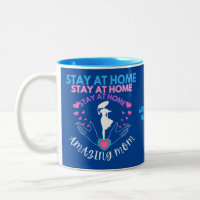 Séjour À La Maison Maman Mère Femme Bleu Moderne C
