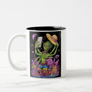 Tasse 2 Couleurs Selfie épopé terrestre de l'ET