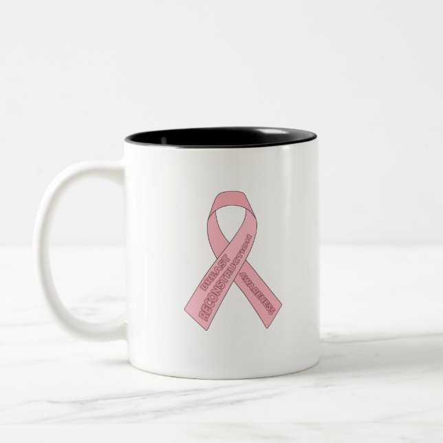 Tasse 2 Couleurs Sensibilisation à la reconstruction du sein (Gauche)