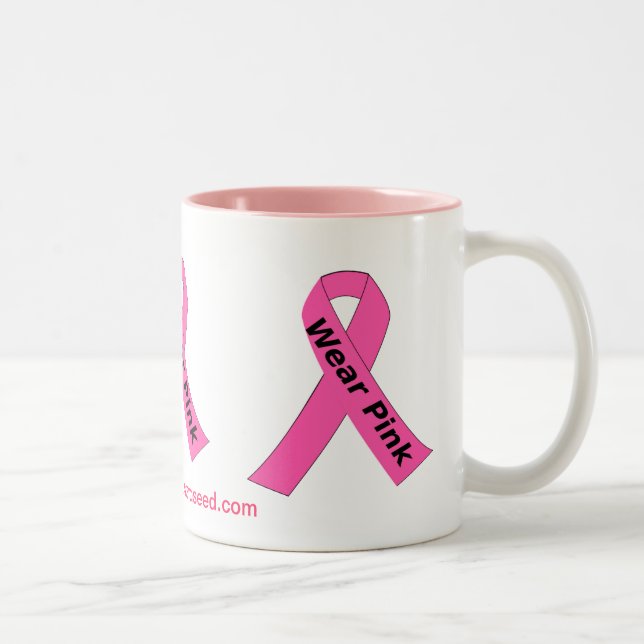 Tasse 2 Couleurs Sensibilisation au cancer (Droit)