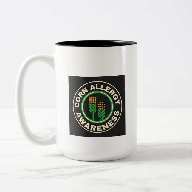 Tasse 2 Couleurs Sensibilisation aux allergies au maïs (Gauche)