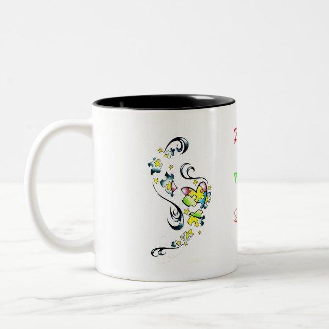 Tasse 2 Couleurs Sensibilisation sur l'autisme (Gauche)