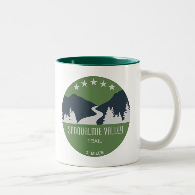 Tasse 2 Couleurs Sentier de la vallée Snoqualmie dans l'État de Was (Droit)
