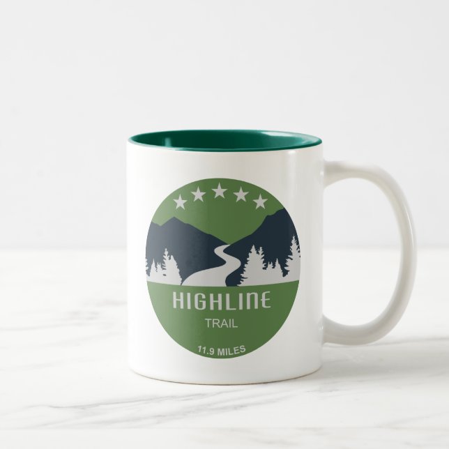 Tasse 2 Couleurs Sentier Highline Parc national de Glacier (Droit)