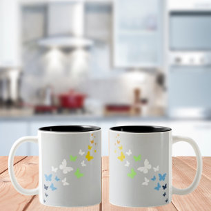 Tasse 2 Couleurs Sentier papillon de la fierté AroAce agendre
