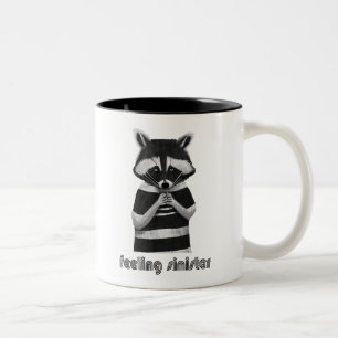 Tasse 2 Couleurs Sentiment de sinistre drôle Raccoon
