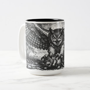 Tasse 2 Couleurs Sentinelle Hibou ailée par BurnsInHell
