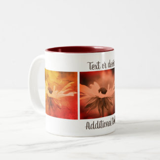 Tasse 2 Couleurs Sepia Black Eyed Susan Flower Personnalisé