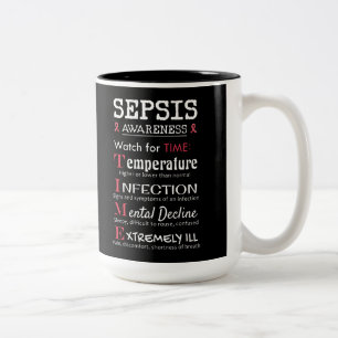 Tasse 2 Couleurs Sepsis Awareness Watch pour le guide TIME