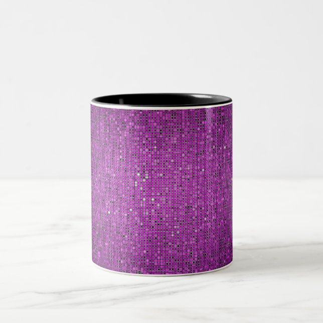Tasse 2 Couleurs Séquin de Parties scintillant violet Disco Glitz C (Centre)
