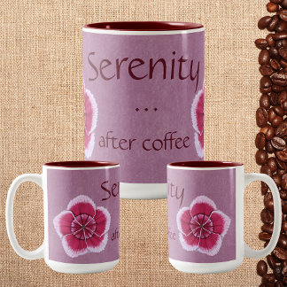 Tasse 2 Couleurs Sérénité après le café rose Dianthus
