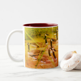 Tasse 2 Couleurs Sérénité cachée Canada Oies Art personnalisé