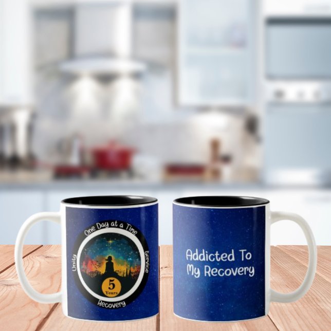 Tasse 2 Couleurs Sérénité Customisée Sobriété Milestone Cadeau (Créateur téléchargé)