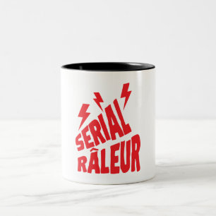 Tasse 2 Couleurs serial raleur citation humour eclair
