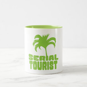 Tasse 2 Couleurs serial tourist citation palmier humour 8