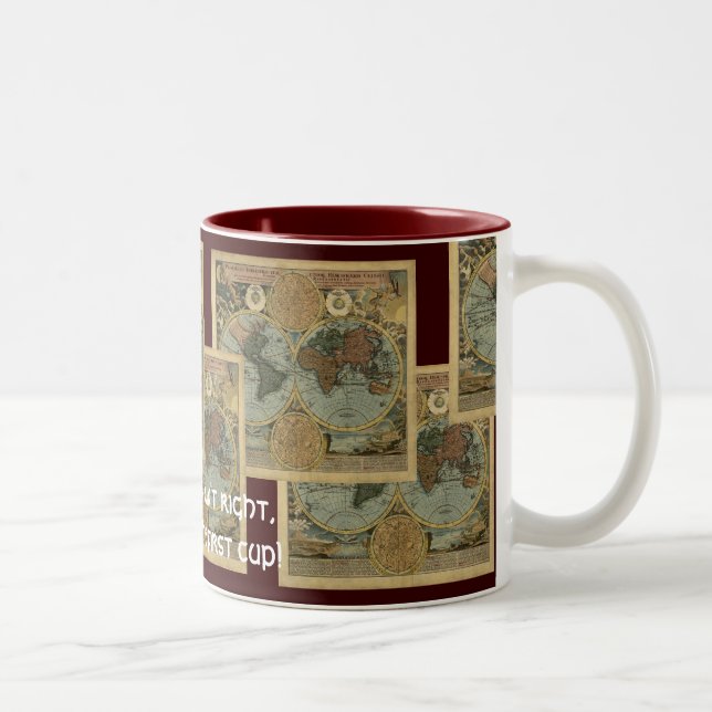 Tasse 2 Couleurs Série de cartes antiques (Droit)