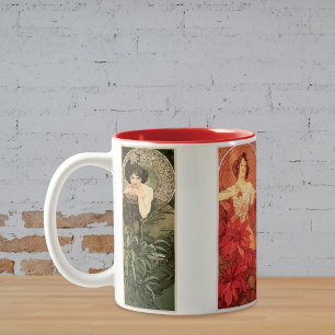 Tasse 2 Couleurs Série de pierres précieuses Alphonse Mucha