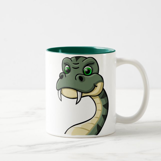 Tasse 2 Couleurs Serpent de bande dessinée (Droit)