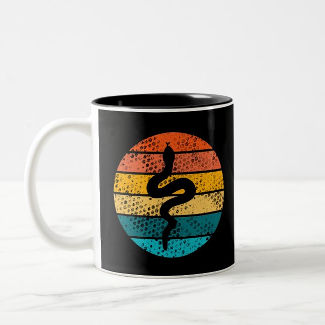 Tasse 2 Couleurs Serpent /Serpent etro serpent Retro (Gauche)
