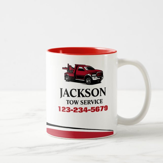 Tasse 2 Couleurs Service de camion professionnel (Droit)