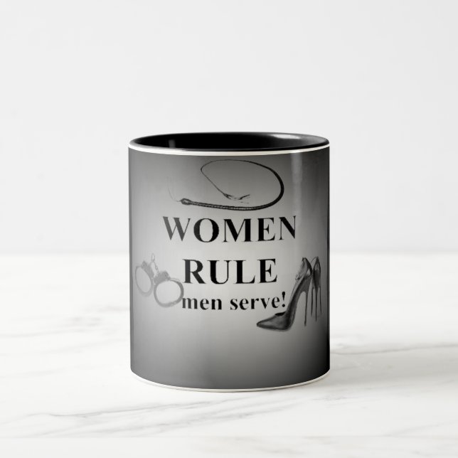 TASSE 2 COULEURS SERVICE D'HOMMES DE RÈGLE DE FEMMES (Centre)