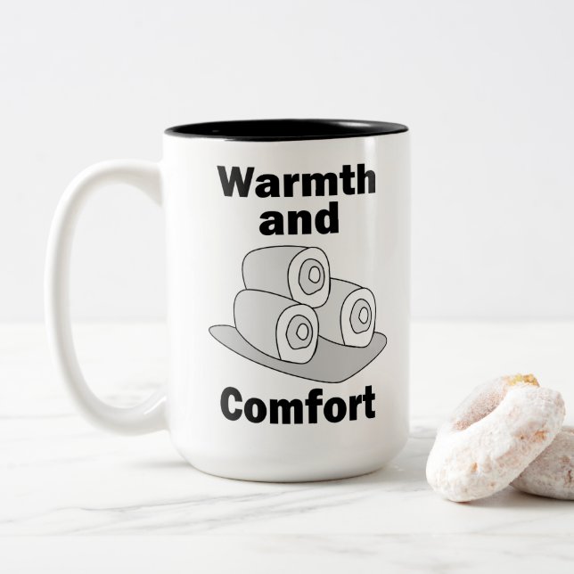 Tasse 2 Couleurs Serviettes Chaleur Et Confort (Avec donut)