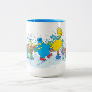 Tasse 2 Couleurs Sesame Street Amis patineurs